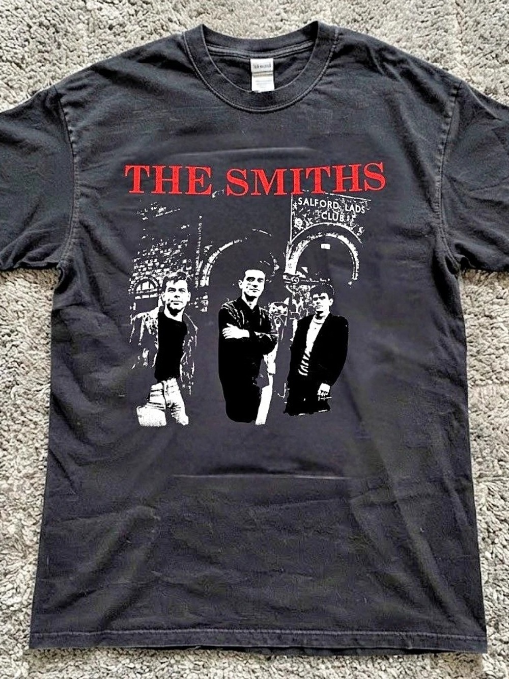The Smiths Salford Lads Club Rock Band Vintage Black T-Shirt